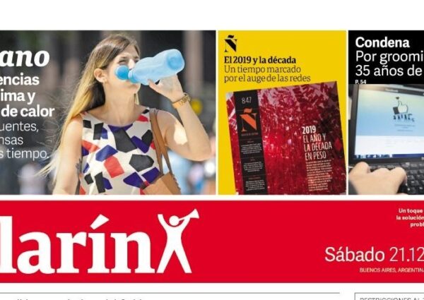 Tapa Diario Clarín