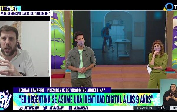 El presidente de Grooming Argentina en la Televisión Pública