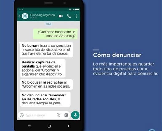 Recomendaciones ante un caso de Grooming