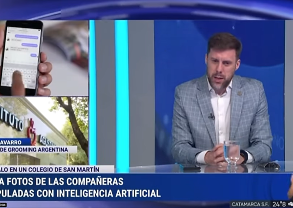 Deep fake y menores: advertencia del Dr. Hernán Navarro en Televisión Pública.