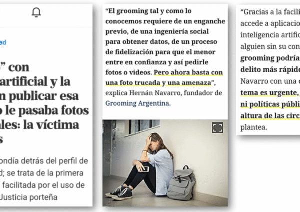 Nuestro titular Dr. Navarro en La Nación: la inteligencia artificial transforma la forma de operar de los pedófilos.
