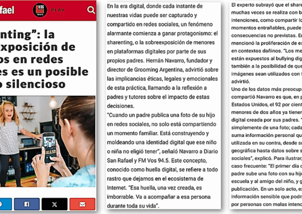 SHARENTING: EL RIESGO DE LA SOBREEXPOSICIÓN DE NIÑAS, NIÑOS Y ADOLESCENTES EN INTERNET.