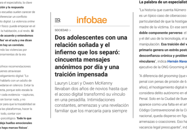 “UNA RELACIÓN SOÑADA, UN INFIERNO DIGITAL”