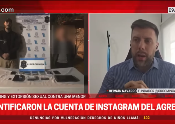 Conversamos en C5N con Luciana Rubinska y equipo acerca de un caso de Grooming a una niña de 12 años, el groomer fue detenido en La Plata.