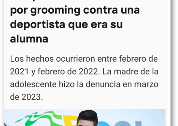 CONDENA POR GROOMING AL EXATLETA OLÍMPICO FEDERICO MOLINARI.